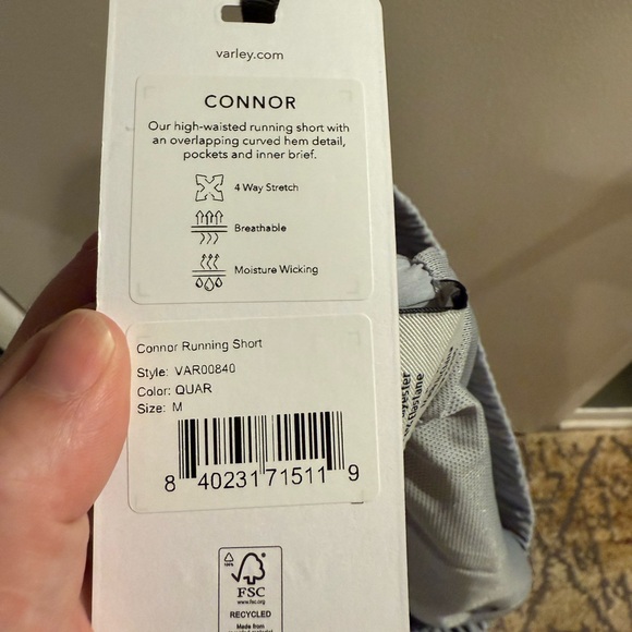 Varley Gray Performance Shorts - Picture 2 of 8